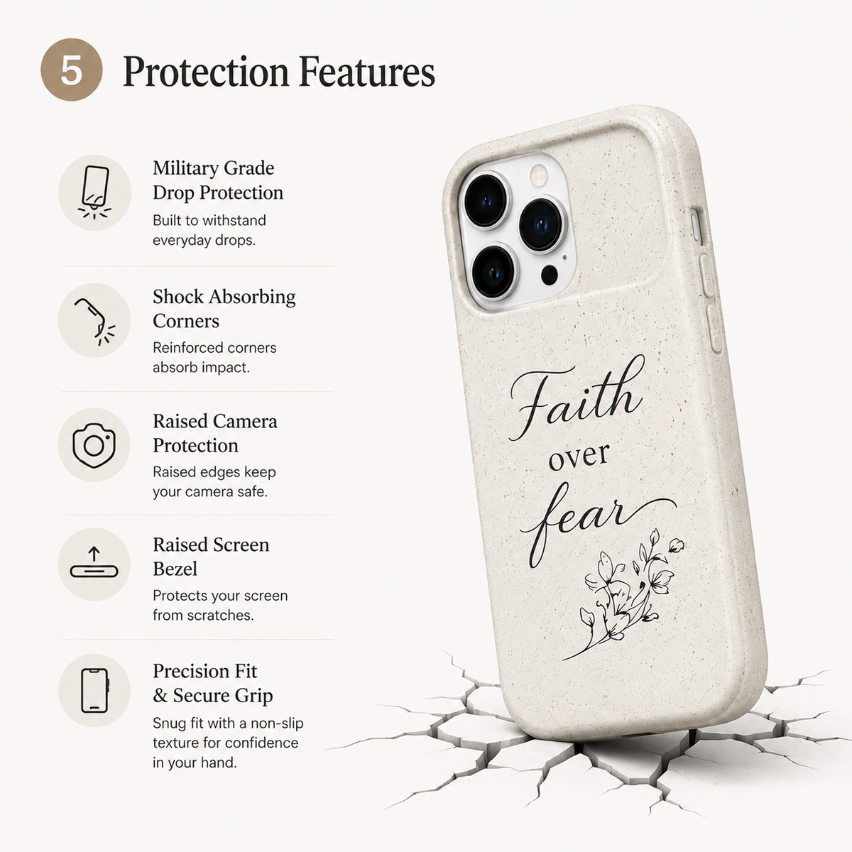 Faith over Fear case-Christian Phone Case