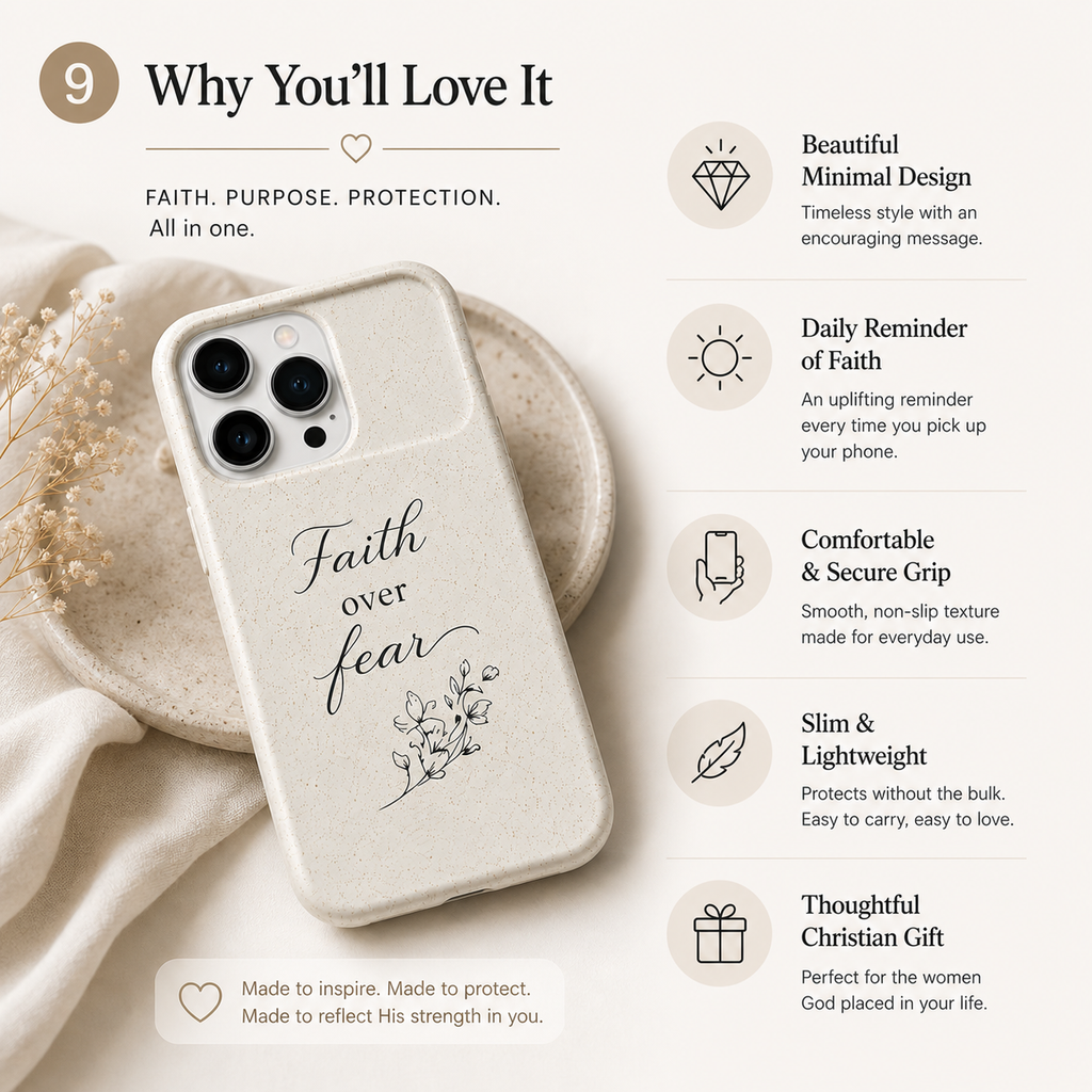 Faith over Fear case-Christian Phone Case