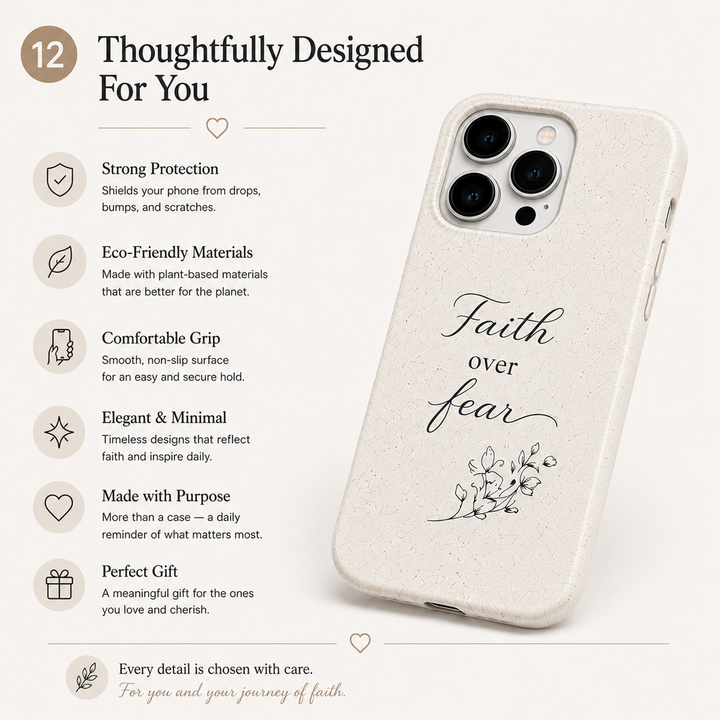 Faith over Fear case-Christian Phone Case