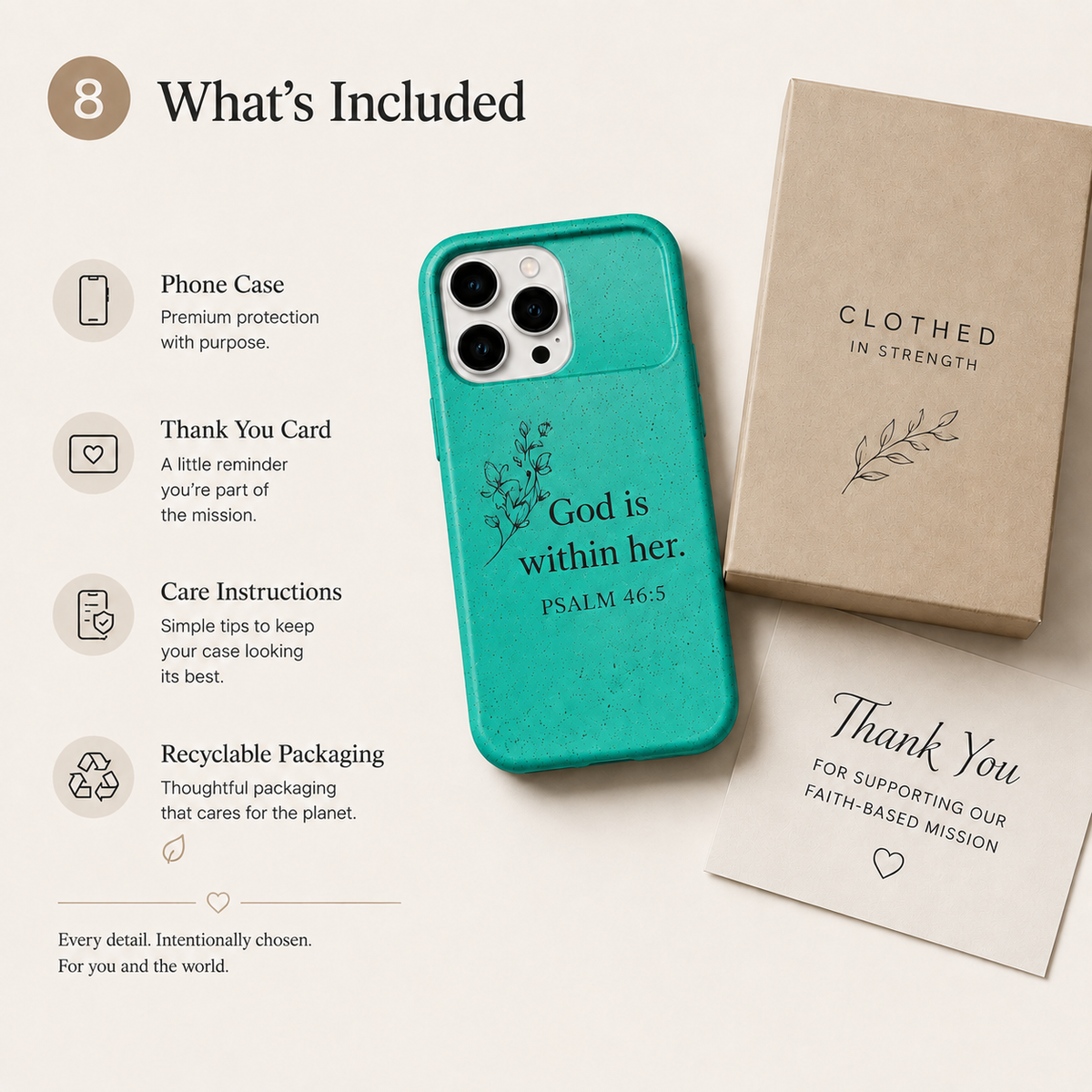 God Is Within Her — Christian Phone Case | Psalm 46:5