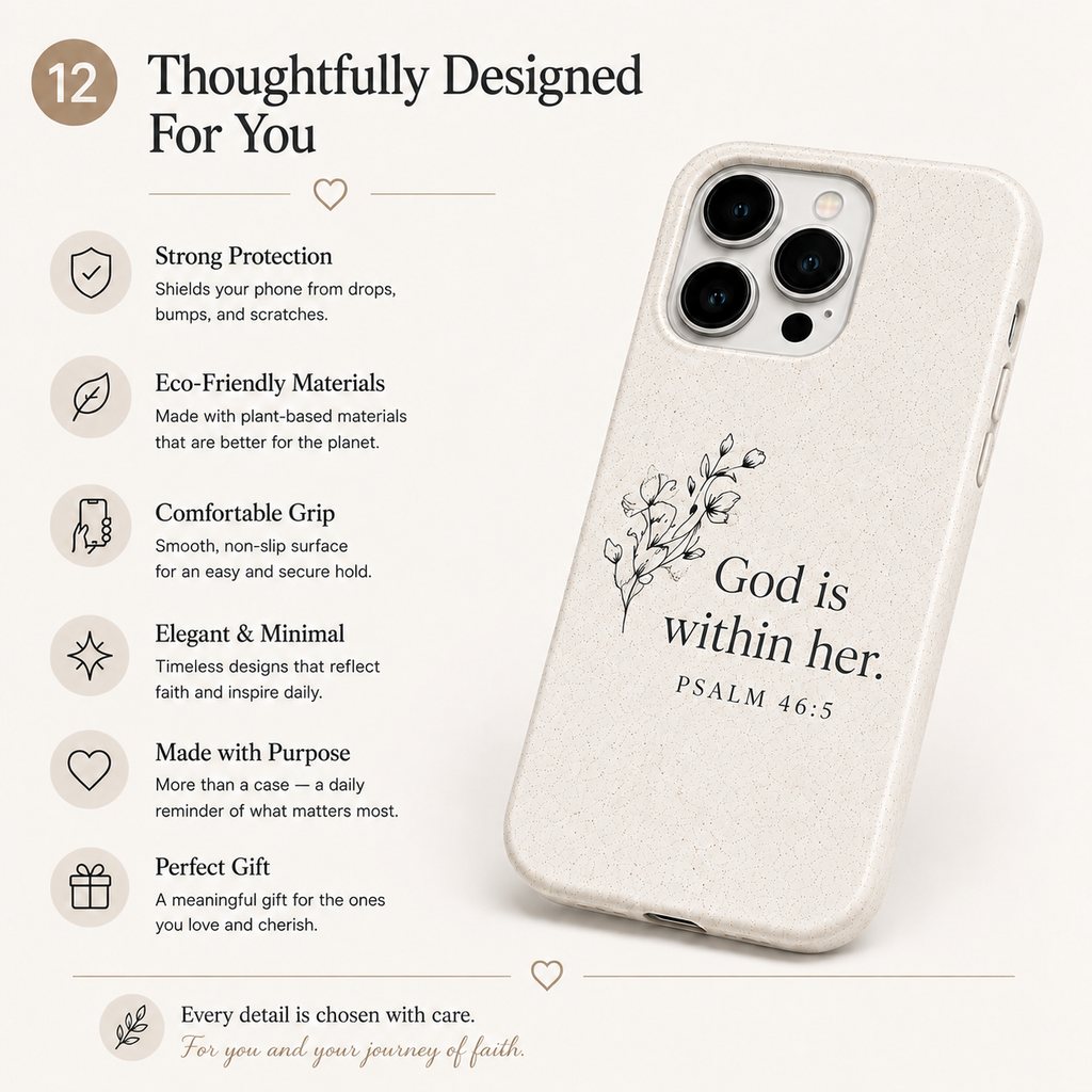 God Is Within Her — Christian Phone Case | Psalm 46:5