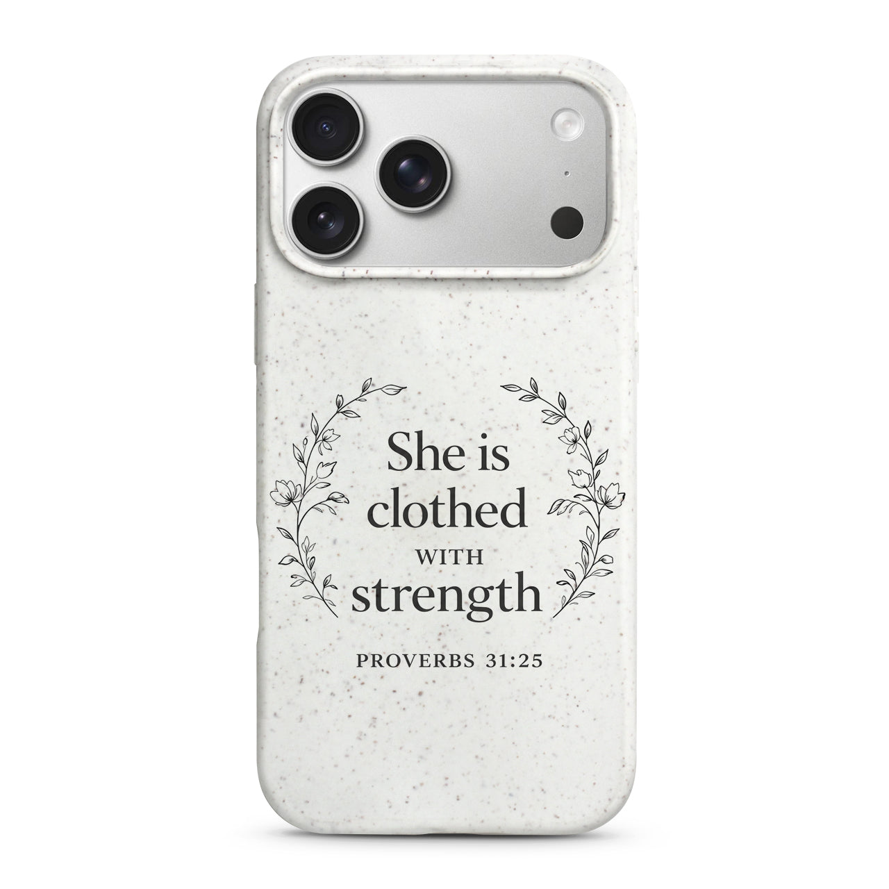 She is Clothed with strengh Case- Christian Phone Case